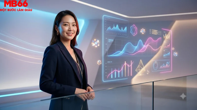 Người chơi đang suy nghĩ thận trọng trước màn hình máy tính trong không gian hiện đại